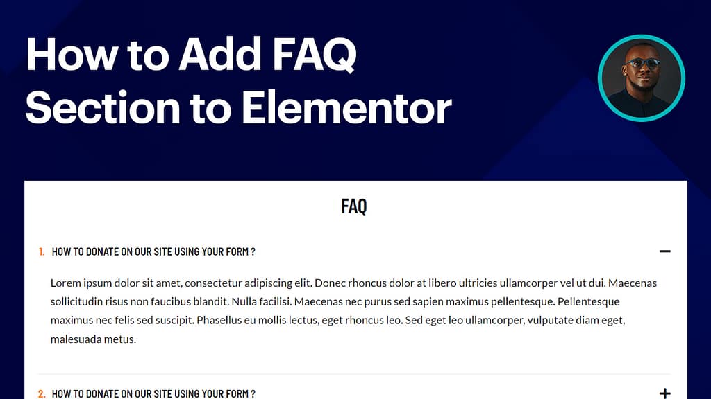 How to Add FAQ Section to Elementor 3 Add FAQ Section To Elementor